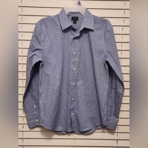 Crewcuts Thompson Boys Blue Button Down Shirt Size 14